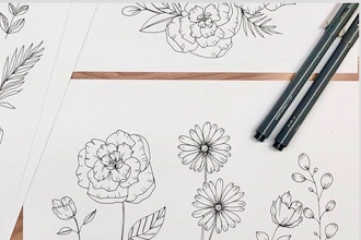 Botanical Illustration & Watercoloring (w/ Starter Kit)